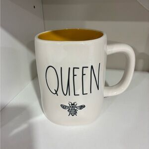 Rae Dunn Queen Mug - White with Yellow Interior